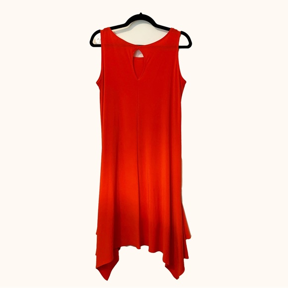 Vintage Orange Mini Dress Sz M - Picture 2 of 3